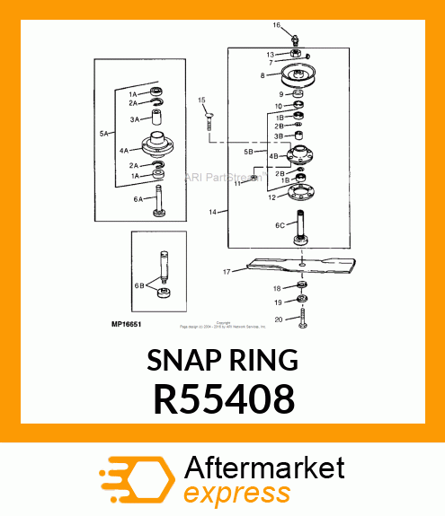 WEAR RING, SNAP RING R55408