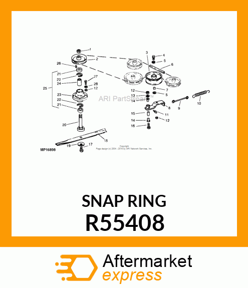 WEAR RING, SNAP RING R55408