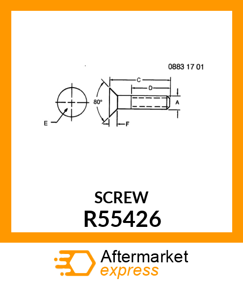 SCREW,SPECIAL MACHINE R55426