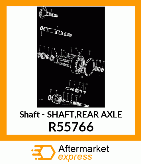 Shaft - SHAFT,REAR AXLE R55766
