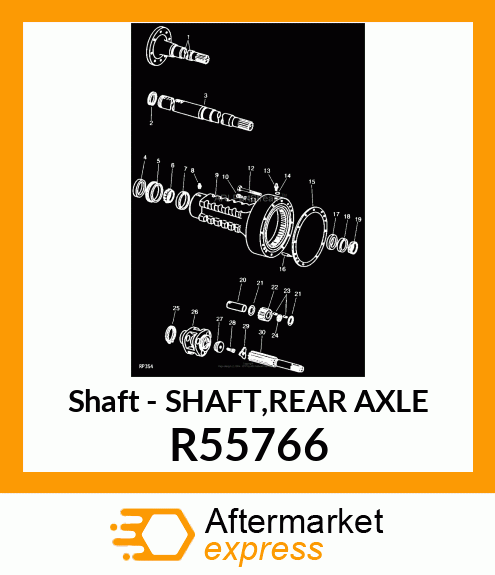 Shaft - SHAFT,REAR AXLE R55766