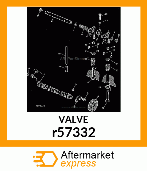 INTAKE VALVE r57332