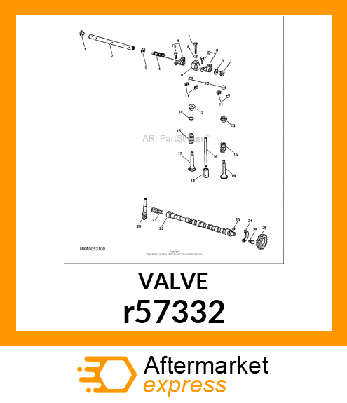 INTAKE VALVE r57332