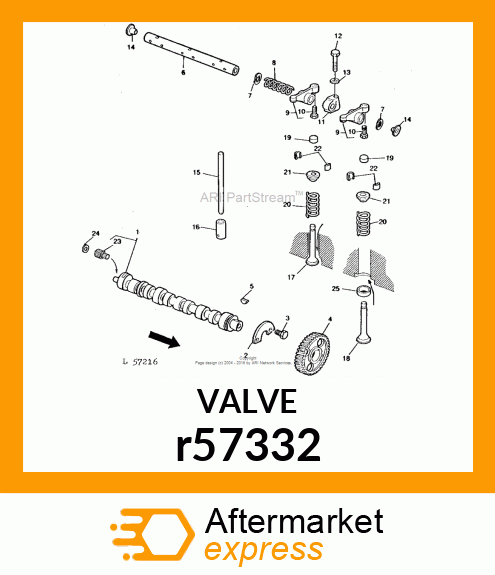 INTAKE VALVE r57332