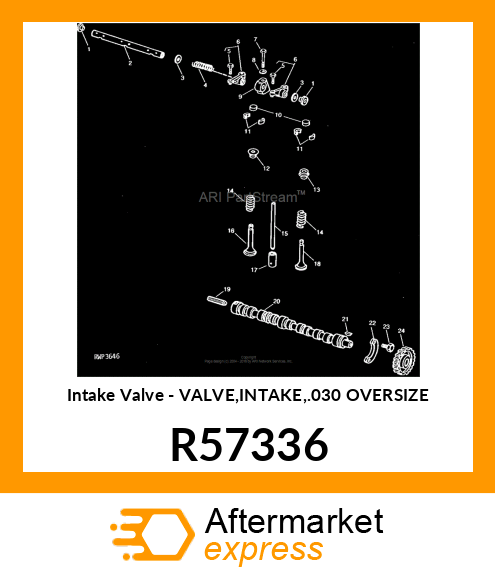 Intake Valve - VALVE,INTAKE,.030 OVERSIZE R57336