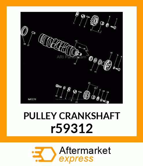 CRANKSHAFT PULLEY 1G. D.140 FPTO r59312