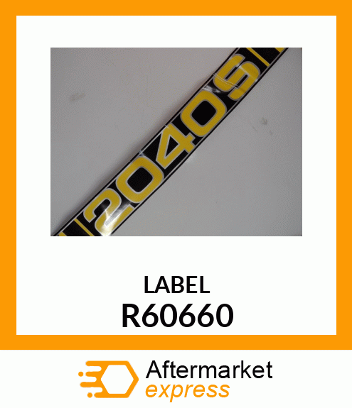 Label - LABEL, HOOD, RH R60660