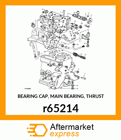 BEARING CAP, MAIN BEARING, THRUST r65214