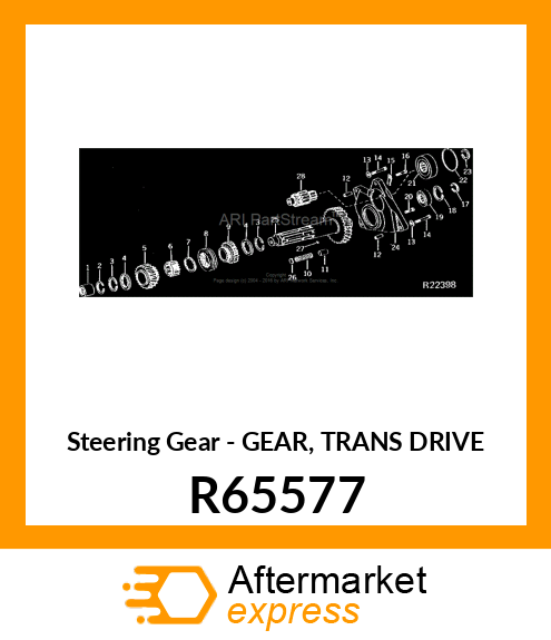 Steering Gear - GEAR, TRANS DRIVE R65577