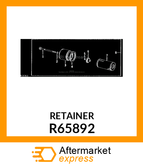RETAINER, OIL FILTER ELEMENT R65892