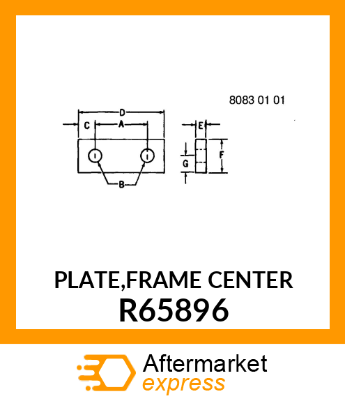 PLATE,FRAME CENTER R65896