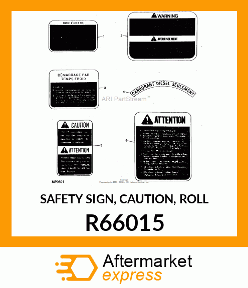 SAFETY SIGN, CAUTION, ROLL R66015