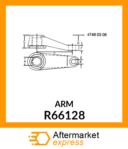 ARM,STEERING,RH R66128