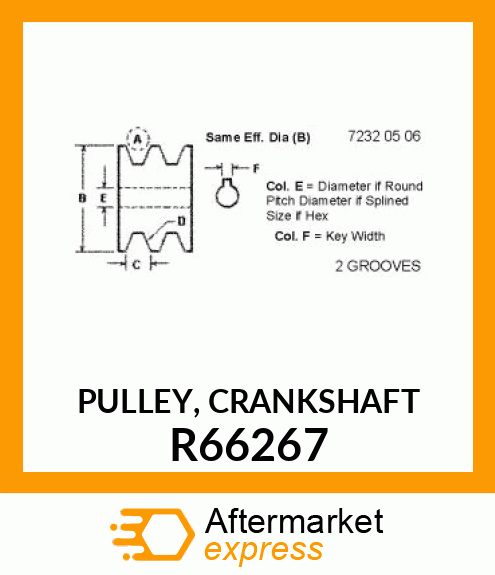 PULLEY, CRANKSHAFT R66267