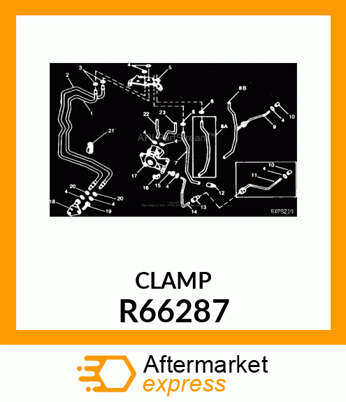CLAMP, CLUTCH OIL LINE R66287
