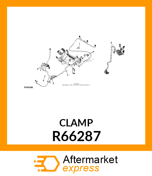 CLAMP, CLUTCH OIL LINE R66287