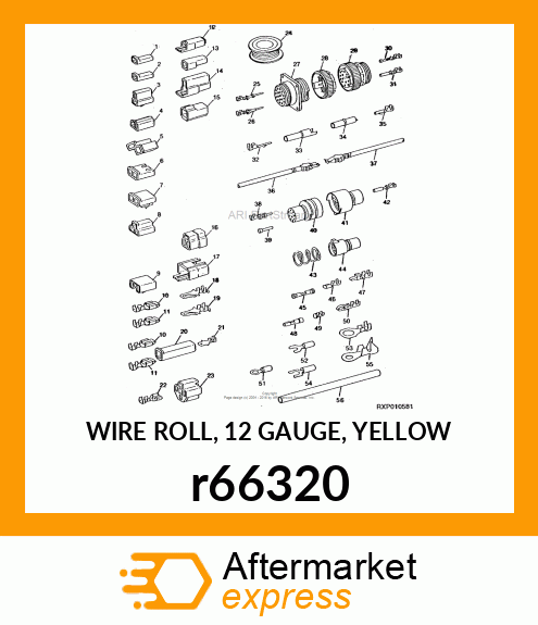 WIRE ROLL, 12 GAUGE, YELLOW r66320