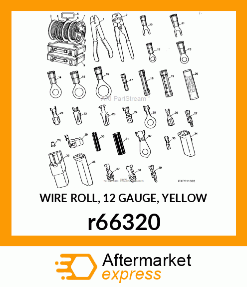 WIRE ROLL, 12 GAUGE, YELLOW r66320