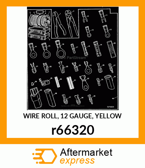 WIRE ROLL, 12 GAUGE, YELLOW r66320