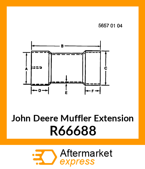 EXTENSION, MUFFLER R66688