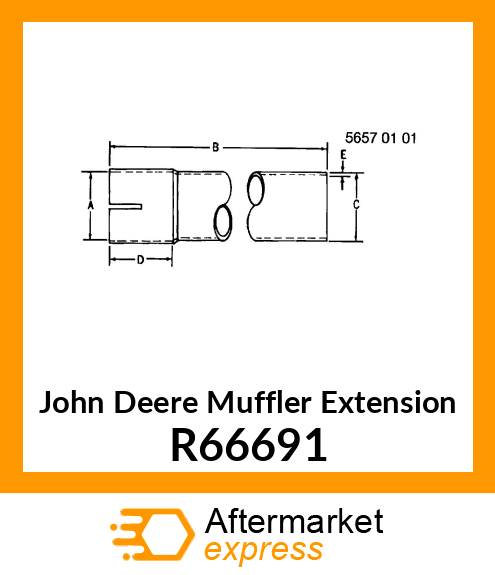 EXTENSION, MUFFLER R66691