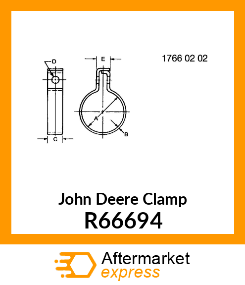 CLAMP, MUFFLER EXTENSION R66694