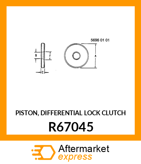 PISTON, DIFFERENTIAL LOCK CLUTCH R67045
