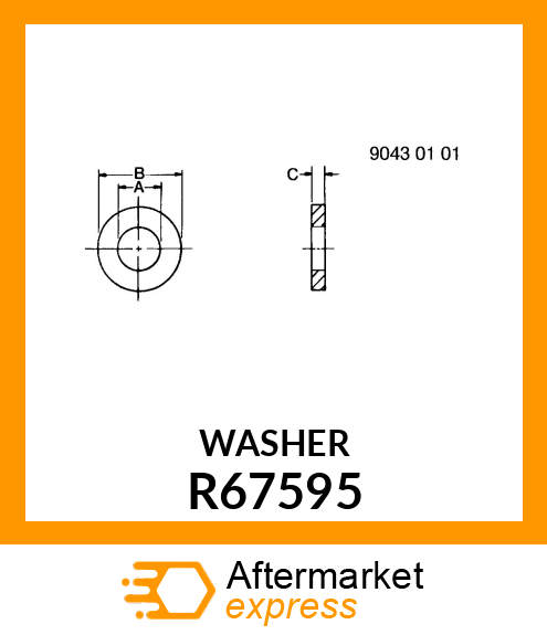 WASHER, FELT R67595