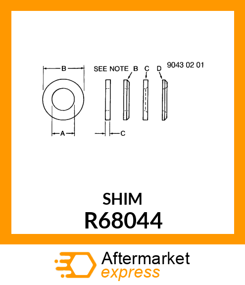 SHIM, 1.10 MM R68044