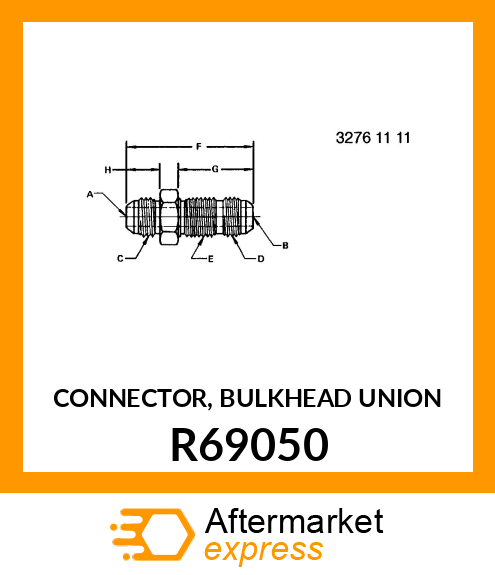 CONNECTOR, BULKHEAD UNION R69050