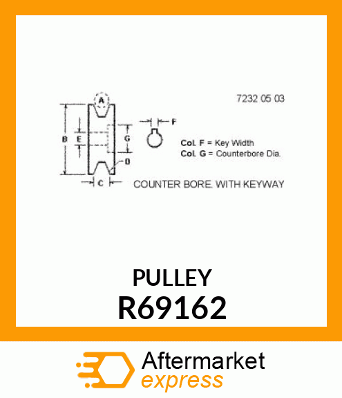 PULLEY,ALTERNATOR R69162