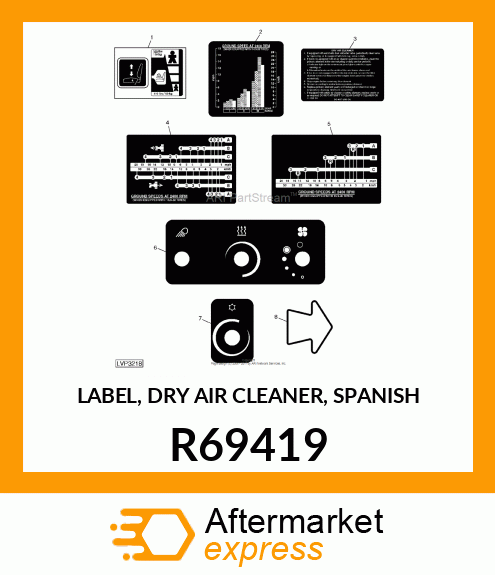 LABEL, DRY AIR CLEANER, SPANISH R69419