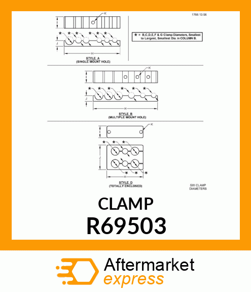 CLAMP, HALF, LOWER R69503