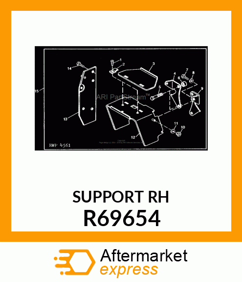 SUPPORT, PTO MASTER SHIELD, RH R69654