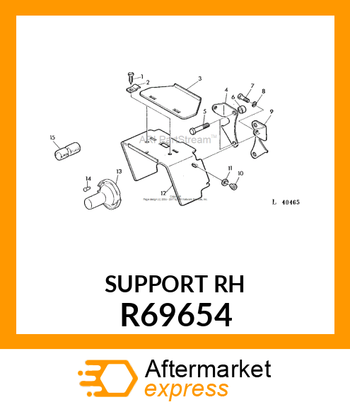 SUPPORT, PTO MASTER SHIELD, RH R69654