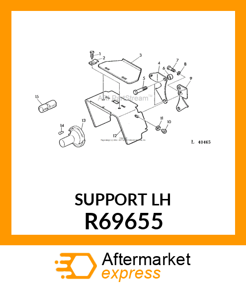 SUPPORT, PTO MASTER SHIELD R69655