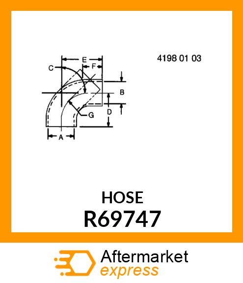 HOSE, HEATER SUPPLY R69747