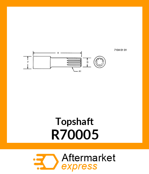 SHAFT, TRANSMISSION DRIVE R70005