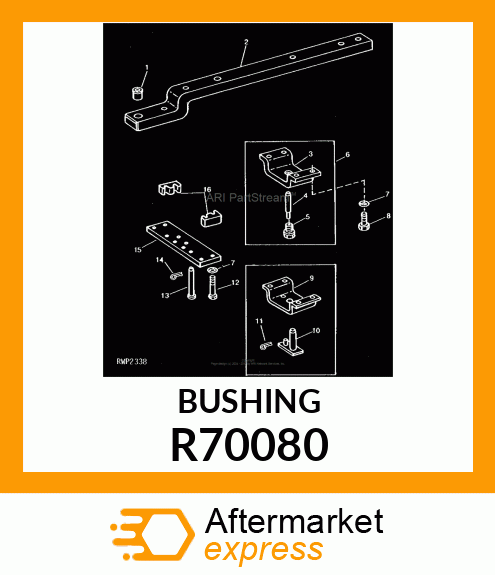 ADAPTER, DRAWBAR PIN R70080