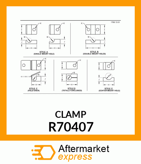 CLAMP, HALF R70407