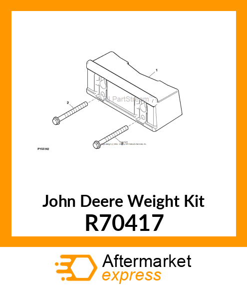 Front Weight Support, 100 Lb. (17 In. Wide) R70417