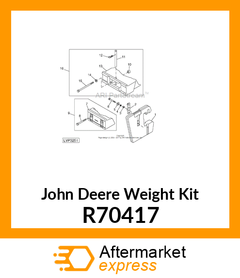 Front Weight Support, 100 Lb. (17 In. Wide) R70417