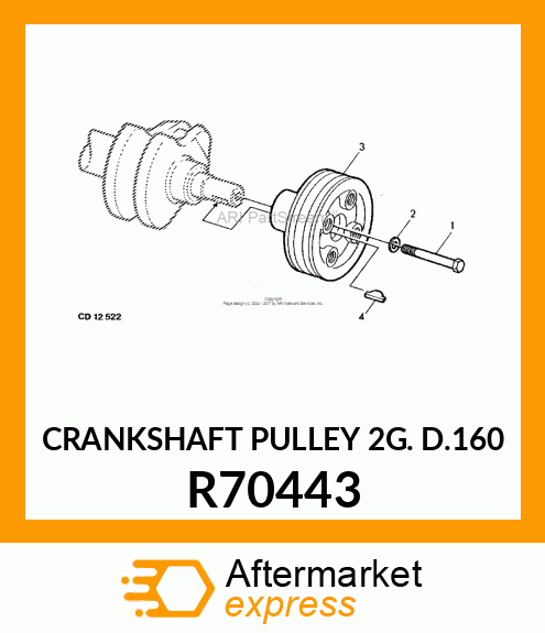 CRANKSHAFT PULLEY 2G. D.160 R70443