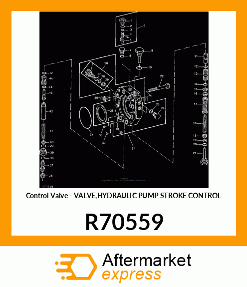 Control Valve - VALVE,HYDRAULIC PUMP STROKE CONTROL R70559