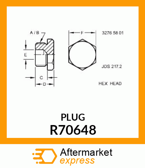 DRAIN PLUG, PLUG, PISTON R70648