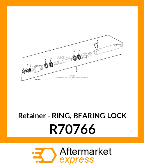 Retainer - RING, BEARING LOCK R70766