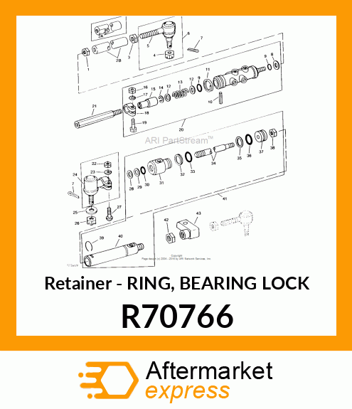 Retainer - RING, BEARING LOCK R70766