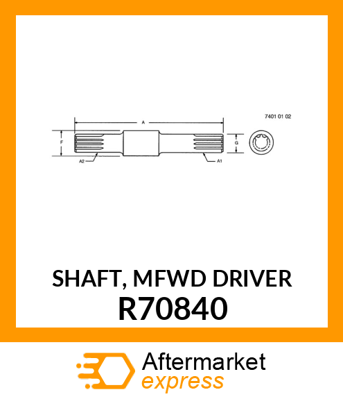 SHAFT, MFWD DRIVER R70840