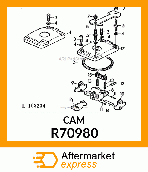 CAM, SELECTIVE CONTROL VALVE DETENT R70980