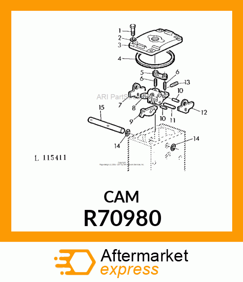 CAM, SELECTIVE CONTROL VALVE DETENT R70980